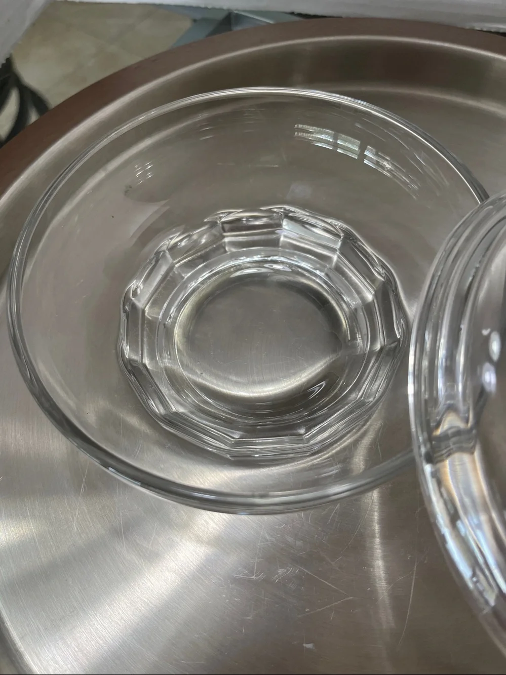 Clear Glass Lidded Candy or Trinket Dish - Elegant Apothecary Style